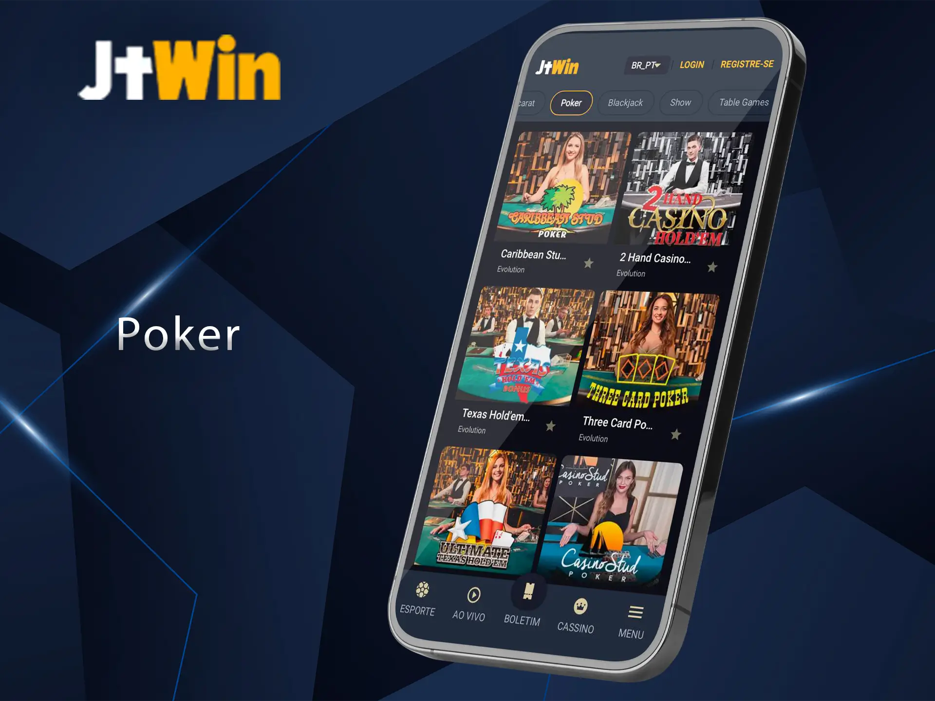 Coleccione as melhores combinações no popular jogo de póquer do JeetWin Casino.